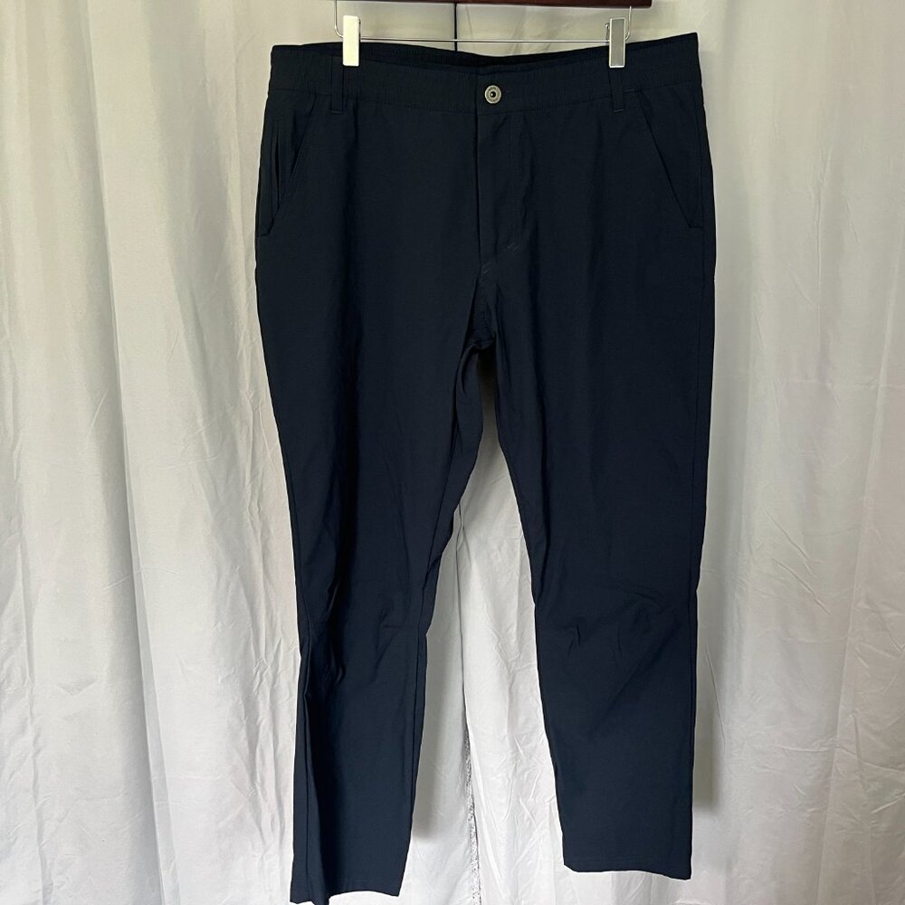 KUHL Men’s Dark Blue Renegade Recon Pants 🏕️ Flat Front 38x32 EUC Mint 🌄 - Picture 3 of 9